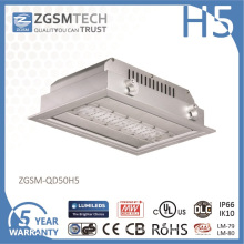 IP66 Waterproof 50 Watt LED Gas Station Light High Brightness